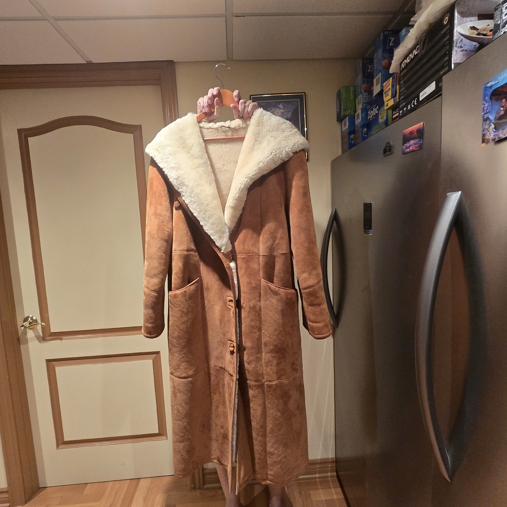 Genuine Full Length Vintage Shearling Coat